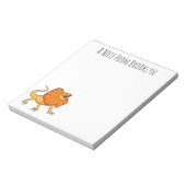 Oranje gevlekte hagedis cartoon afbeelding notitieblok (Linkerzijde)