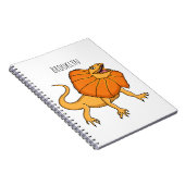 Oranje gevlekte hagedis cartoon afbeelding notitieboek (Rechterzijde)
