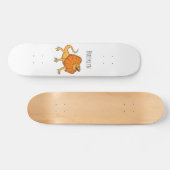 Oranje gevlekte hagedis cartoon afbeelding persoonlijk skateboard (Horizontaal)