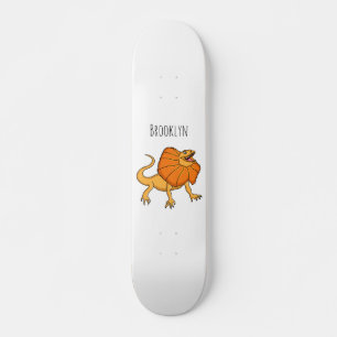 Oranje gevlekte hagedis cartoon afbeelding persoonlijk skateboard