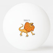 Oranje gevlekte hagedis cartoon afbeelding pingpongbal (Achterkant)