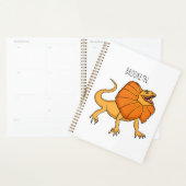 Oranje gevlekte hagedis cartoon afbeelding planner (Display)