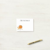 Oranje gevlekte hagedis cartoon afbeelding post-it® notes (Op bureau)