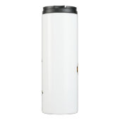 Oranje gevlekte hagedis cartoon afbeelding thermosbeker (Achterkant)