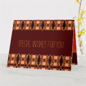 Oranje gevlochten kaart (Gele Bloem)