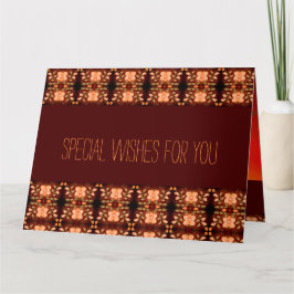 Oranje gevlochten kaart