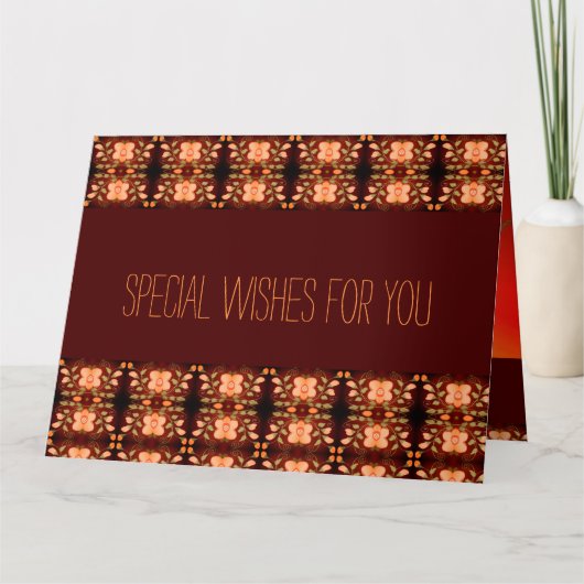 Oranje gevlochten kaart (Voorkant)