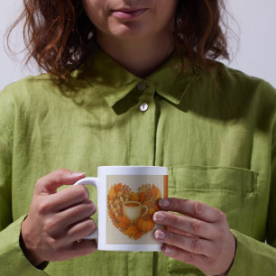 oranje Gezelligheid Herfst sfeer cacao Pompoen Bla Koffiemok