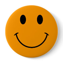 Oranje gezicht Button