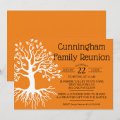 Oranje gezinshereniging - Silhouette Save The Date (Voorkant / Achterkant)