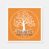 Oranje gezinshereniging - Silhouette Servet (Voorkant)