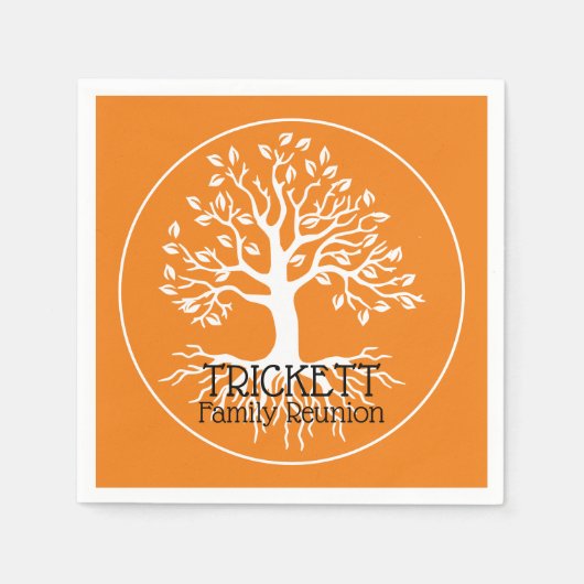 Oranje gezinshereniging - Silhouette Servet (Voorkant)