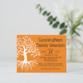 Oranje gezinshereniging - Silhouette Uitnodiging Briefkaart (Staand voorkant)