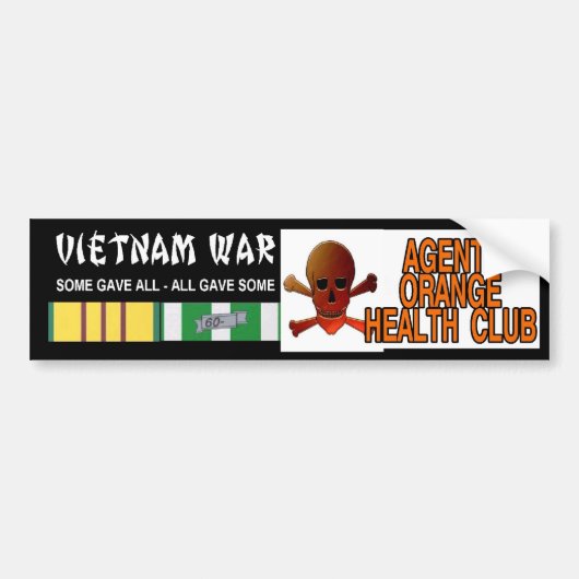 oranje GEZONDHEIDSKOLOB VAN AGENT Bumpersticker (Voorkant)