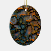 Oranje gezuiverd dinosaurusbot keramisch ornament (Rechts)