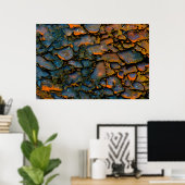 Oranje gezuiverd dinosaurusbot poster (Thuiskantoor)