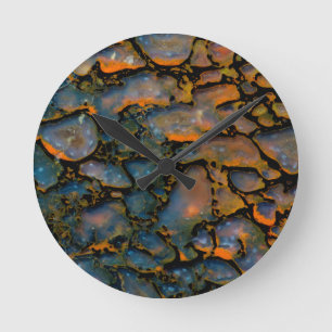 Oranje gezuiverd dinosaurusbot ronde klok