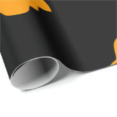 Oranje Ghost Halloween Thema Cadeaupapier (Rol Hoek)