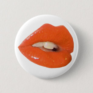 Oranje gifkus ronde button 5,7 cm