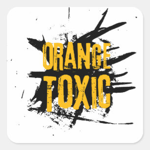 Oranje Giftig Anti Trump Politieke Weerstand  Vierkante Sticker