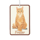 Oranje Ginger Tabby Cat gepersonaliseerd Luchtverfrisser (Voorkant)