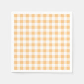 Oranje Gingham-baby shower Servet (Voorkant)
