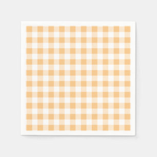 Oranje Gingham-baby shower Servet