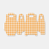Oranje Gingham Bedankdoosjes (Uitgevouwen)