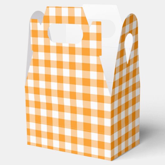 Oranje Gingham Bedankdoosjes (Geopend)