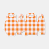 oranje gingham check bedankdoosjes (Uitgevouwen)