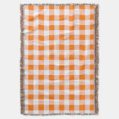 oranje gingham check deken (Voorkant Verticaal)