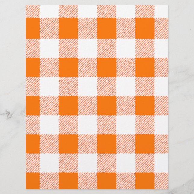 Oranje Gingham Check Pattern (Voorkant)