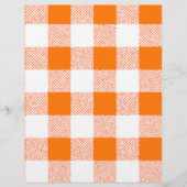 Oranje Gingham Check Pattern Flyer (Voorkant)