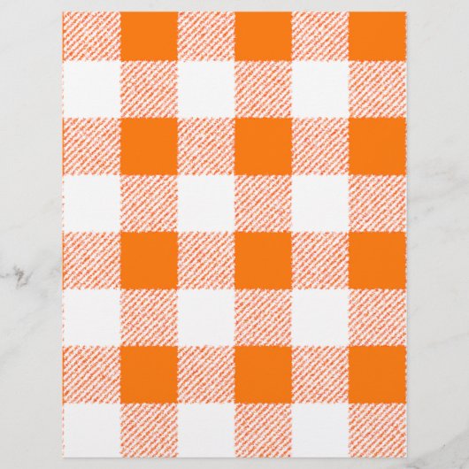 Oranje Gingham Check Pattern Flyer (Voorkant)