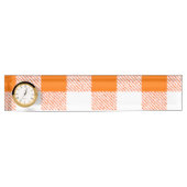 Oranje Gingham Check Pattern Naambordje (Voorkant)