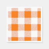 Oranje Gingham Check Pattern Servet (Voorkant)