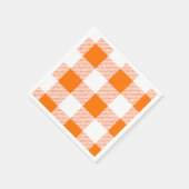 Oranje Gingham Check Pattern Servet (Hoek)