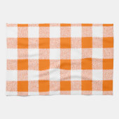 oranje gingham check theedoek (Horizontaal)