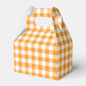 Oranje Gingham Favor Box Bedankdoosjes (Voorkant Zijde)