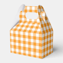 Oranje Gingham Favor Box