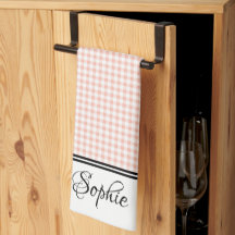 Oranje Gingham gepersonaliseerd