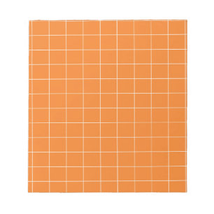 Oranje Gingham geruit klassiek Briefpapier Notitieblok