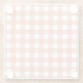 Oranje gingham glazen onderzetter (Achterkant)