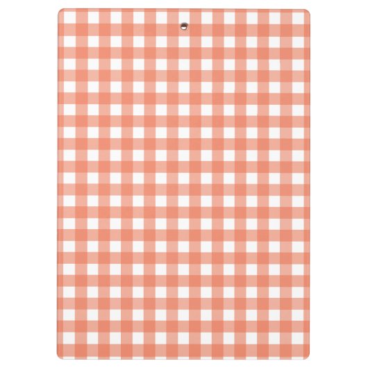 Oranje gingham klembord (Achterkant)