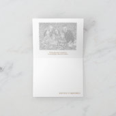 Oranje gingham lint aangepaste foto bedankt (Binnen)