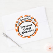 Oranje Gingham Marmelade, Jelly, Jam Jar/Lid Label (Envelop)