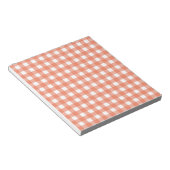 Oranje gingham notitieblok (Schuin)