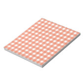 Oranje gingham notitieblok (Linkerzijde)