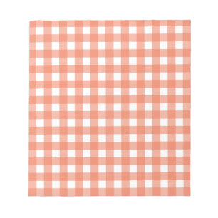Oranje gingham notitieblok