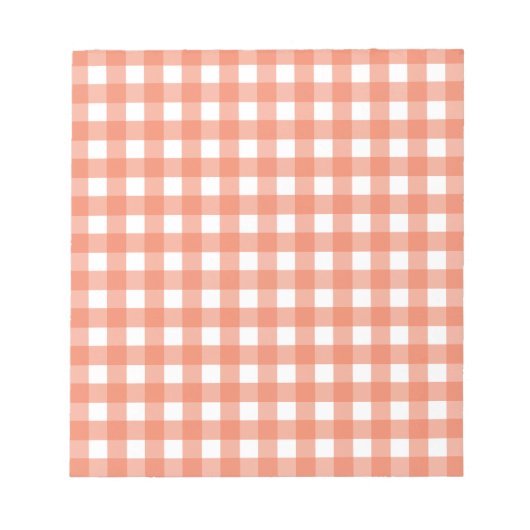 Oranje gingham notitieblok (Voorkant)
